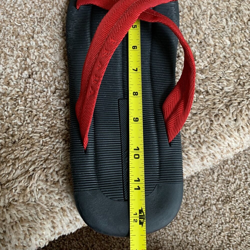 Prada Sport Red Colorblock Pattern Crossover Straps Canvas Slides - Picture 13 of 13